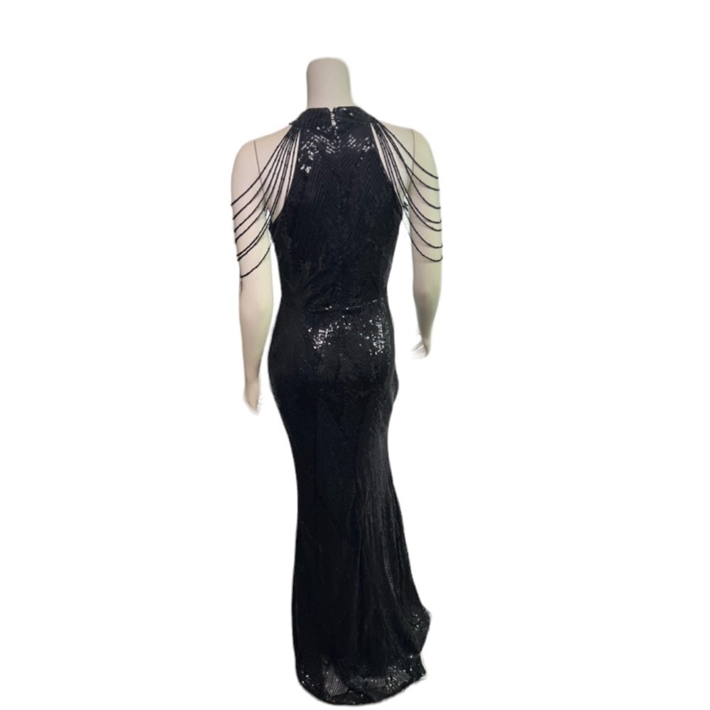 Miss ORD Black Sequin Dress  SZ. L - Picture 2 of 9
